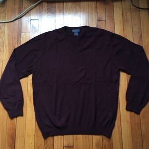 cashmere sweater, burgundy, size L, soft